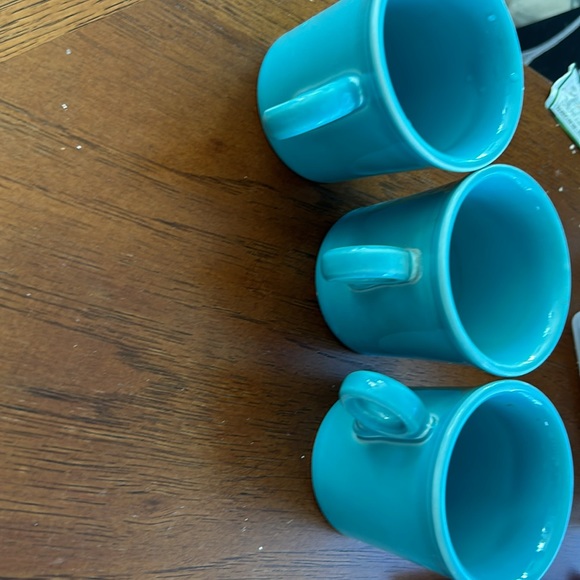 3 Pc Vintage Fiesta ware Aqua Mugs - Used - Picture 11 of 11
